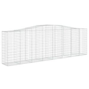 vidaXL Gabion bågformad 400x50x120/140 cm galvaniserat järn - Bild 2