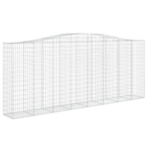 vidaXL Gabion bågformad 400x50x160/180 cm galvaniserat järn - Bild 2