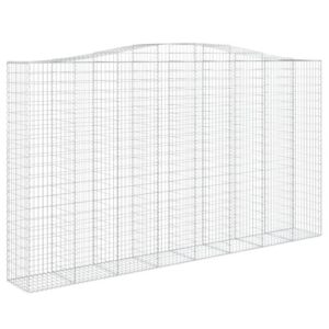 vidaXL Gabion bågformad 400x50x220/240 cm galvaniserat järn - Bild 2