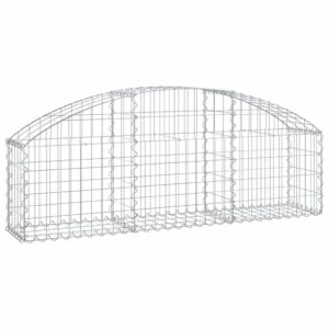 vidaXL Gabion bågformad 150x30x40/60 cm galvaniserat järn - Bild 2