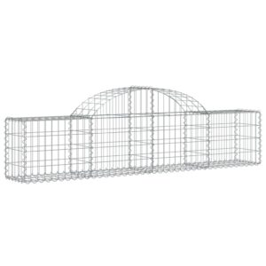 vidaXL Gabion bågformad 200x30x40/60 cm galvaniserat järn - Bild 2