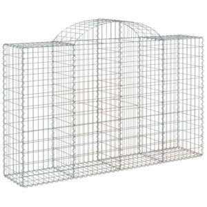 vidaXL Gabion bågformad 200x50x120/140 cm galvaniserat järn - Bild 2