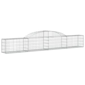 vidaXL Gabion bågformad 300x30x40/60 cm galvaniserat järn - Bild 2