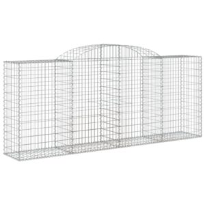 vidaXL Gabion bågformad 300x50x120/140 cm galvaniserat järn - Bild 2