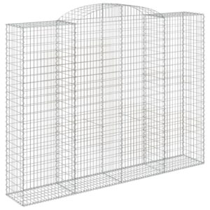 vidaXL Gabion bågformad 300x50x220/240 cm galvaniserat järn - Bild 2