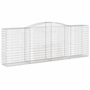 vidaXL Gabion bågformad 400x50x140/160 cm galvaniserat järn - Bild 2