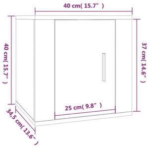 vidaXL Väggmonterad tv-bänk vit 40x34,5x40 cm - Bild 11