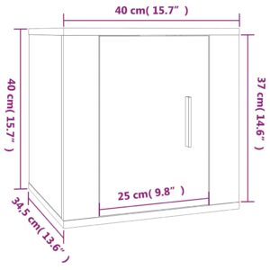 vidaXL Väggmonterad tv-bänk brun ek 40x34,5x40 cm - Bild 11