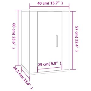 vidaXL Väggmonterad tv-bänk vit 40x34,5x60 cm - Bild 11