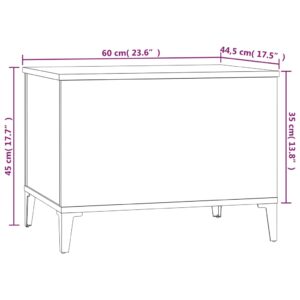 vidaXL Soffbord rökfärgad ek 60x44,5x45 cm konstruerat trä - Bild 10