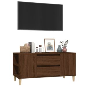 vidaXL Tv-bänk brun ek 102x44,5x50 cm konstruerat trä - Bild 4