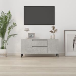 vidaXL Tv-bänk betonggrå 102x44,5x50 cm konstruerat trä - Bild 3