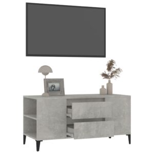 vidaXL Tv-bänk betonggrå 102x44,5x50 cm konstruerat trä - Bild 5