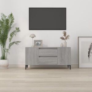 vidaXL Tv-bänk grå sonoma 102x44,5x50 cm konstruerat trä - Bild 3