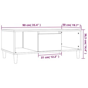 vidaXL Soffbord sonoma-ek 90x50x36,5 cm konstruerat trä - Bild 10