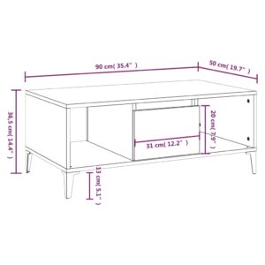 vidaXL Soffbord brun ek 90x50x36,5 cm konstruerat trä - Bild 9