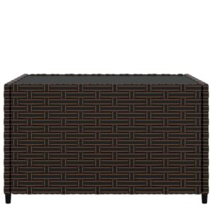 vidaXL Loungebord fyrkantigt brun 50x50x30 cm konstrotting - Bild 3