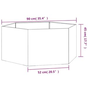 vidaXL Odlingslåda rostfärgad 90x90x45 cm rosttrögt stål - Bild 8