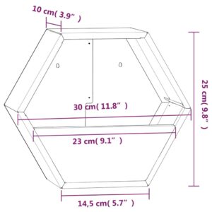 vidaXL Odlingslådor för vägg 2 st rosttrögt stål 30x10x25 cm - Bild 10