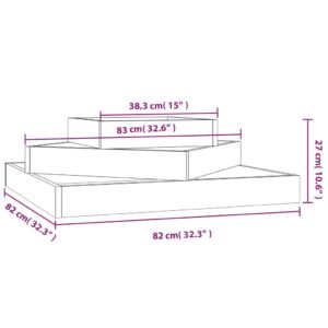 vidaXL Odlingslåda vit 83x83x27 cm massiv furu - Bild 6