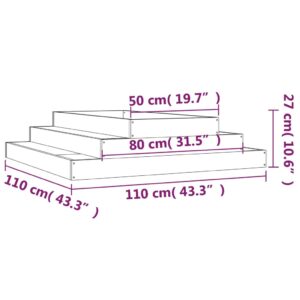 vidaXL Skrivbord honungsbrun 110x110x27 cm massiv furu - Bild 7