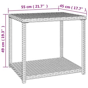 vidaXL Sidobord brunt 55x45x49 cm konstrotting - Bild 6