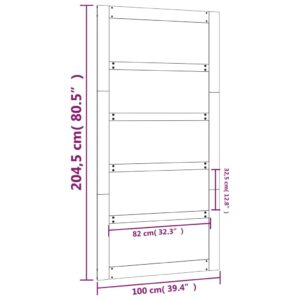 vidaXL Ladugårdsdörr 100x1,8x204,5 cm massiv furu - Bild 7