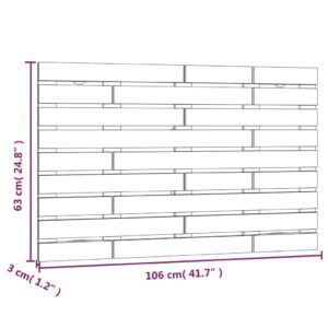 vidaXL Väggmonterad huvudgavel 106x3x63 cm massiv furu - Bild 8