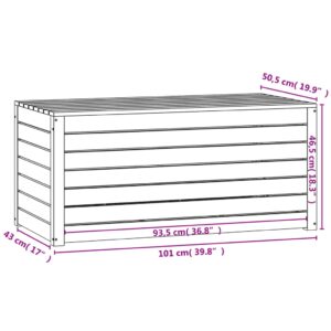 vidaXL Dynbox honungsbrun 101x50,5x46,5 cm massiv furu - Bild 10