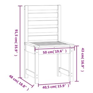 vidaXL Trädgårdsstolar 2 st 50x48x91,5 cm massiv furu - Bild 8