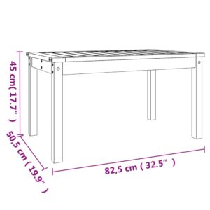 vidaXL Trädgårdsbord grå 82,5x50,5x45 cm massiv furu - Bild 8