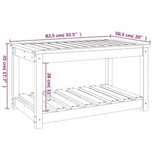 vidaXL Trädgårdsbord grå 82,5x50,5x45 cm massiv furu - Bild 8