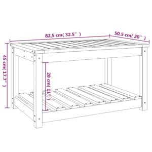 vidaXL Trädgårdsbord svart 82,5x50,5x45 cm massiv furu - Bild 8