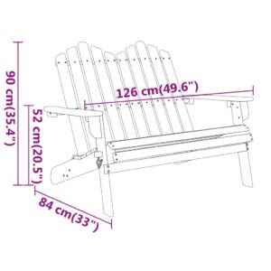 VidaXL Däckstol 126 cm massivt akaciaträ - Bild 8