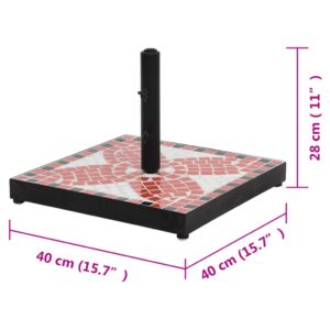 vidaXL Parasollfot terrakotta och vit fyrkantig 12 kg - Bild 7