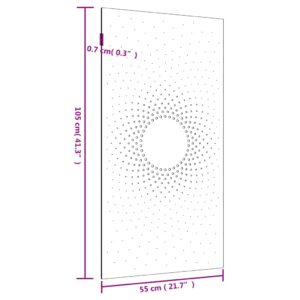 vidaXL Väggdekoration 105x55 cm rosttrögt stål soldesign - Bild 8