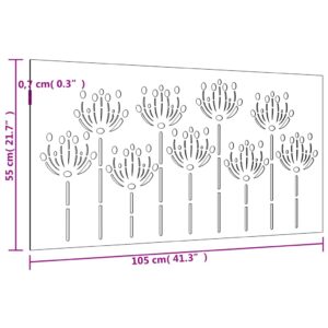 vidaXL Väggdekoration 105x55 cm rosttrögt stål blomdesign - Bild 8