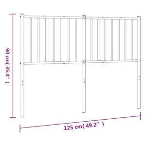 vidaXL Huvudgavel metall svart 120 cm - Bild 7