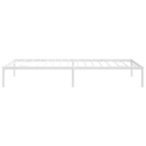 vidaXL Sängram metall vit 90x200 cm - Bild 6