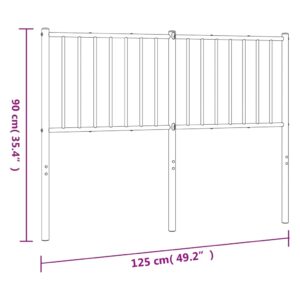 vidaXL Huvudgavel metall vit 120 cm - Bild 7