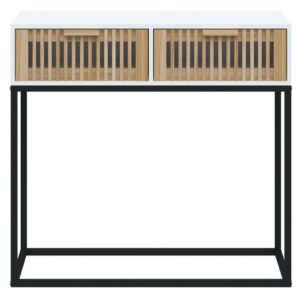 vidaXL Konsolbord vit 80x30x75 cm konstruerat trä och järn - Bild 4