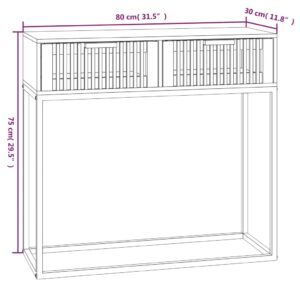 vidaXL Konsolbord vit 80x30x75 cm konstruerat trä och järn - Bild 7