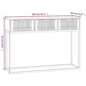 vidaXL Konsolbord vit 105x30x75 cm konstruerat trä och järn - Bild 7