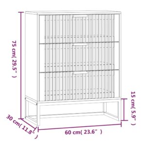 vidaXL Förvaringsskåp vit 60x30x75 cm konstruerat trä - Bild 7