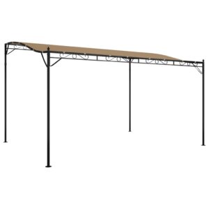 vidaXL Paviljong taupe 4x3 m 180 g/m² tyg och stål - Bild 2