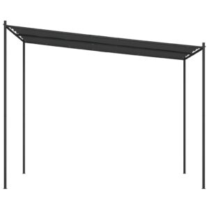 vidaXL Paviljong antracit 3x3 m 180 g/m² tyg och stål - Bild 4