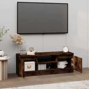 vidaXL TV-bänk med dörr Rökfärgad ek 102x30x36 cm - Bild 3