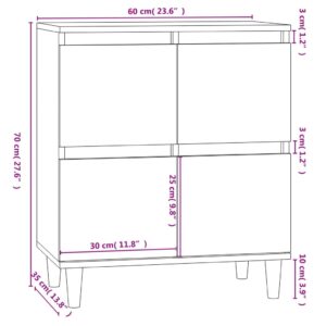 vidaXL Byrå brun ek 60x35x70 cm konstruerat trä - Bild 10