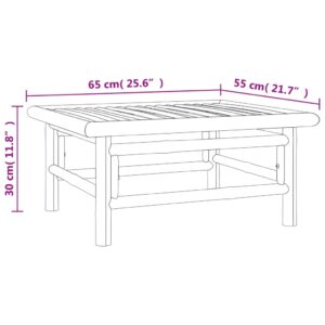 vidaXL Loungegrupp 6 delar ljusgråa dynor bambu - Bild 11