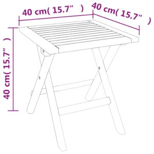 vidaXL Solsäng 2 st med bord vit massivt akaciaträ - Bild 10